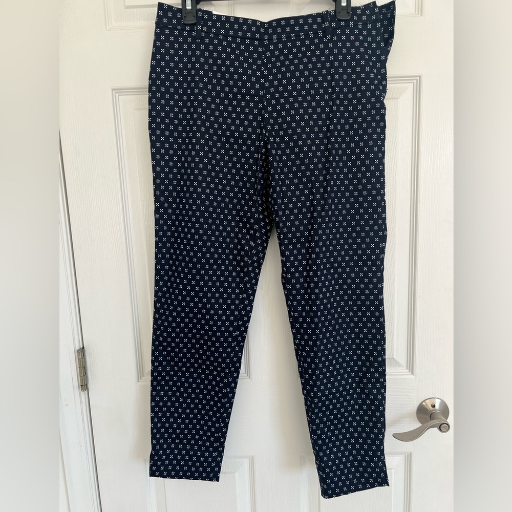 H&M Dark Blue Patterned Trousers
